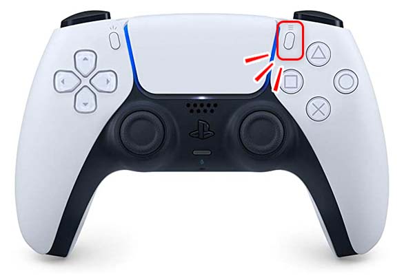 PS5コントローラーのオプションボタン